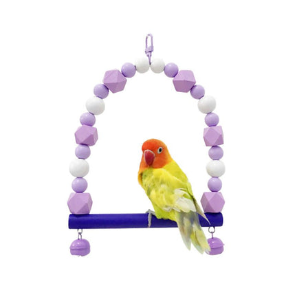 Spielzeug für Wellensittiche, Buntes Vogelschaukel, Hängendes Spielzeug für Vögel, Einfache Montage, Farbenfroh und Langlebig