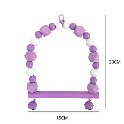 Spielzeug für Wellensittiche, Buntes Vogelschaukel, Hängendes Spielzeug für Vögel, Einfache Montage, Farbenfroh und Langlebig