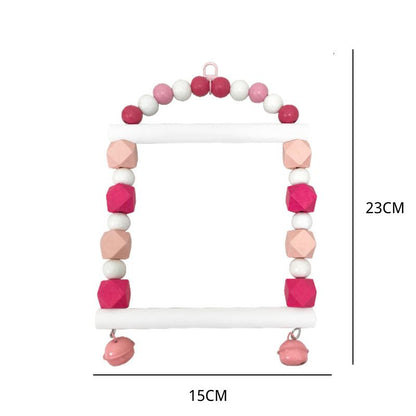 Spielzeug für Wellensittiche, Buntes Vogelschaukel, Hängendes Spielzeug für Vögel, Einfache Montage, Farbenfroh und Langlebig