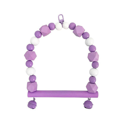 Spielzeug für Wellensittiche, Buntes Vogelschaukel, Hängendes Spielzeug für Vögel, Einfache Montage, Farbenfroh und Langlebig