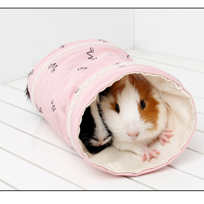 Hamster Spielzeug, Zwei Typen Lustige Tunnel für Hamster und Zwergkaninchen, interaktive Spielzeuge in Pink und Blau