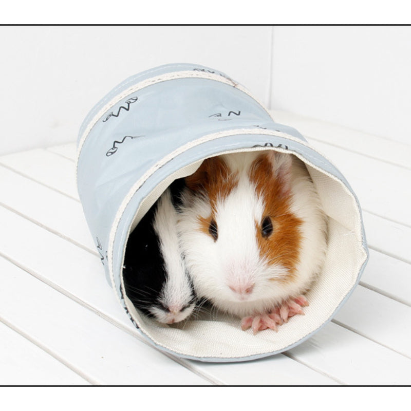 Hamster Spielzeug, Zwei Typen Lustige Tunnel für Hamster und Zwergkaninchen, interaktive Spielzeuge in Pink und Blau