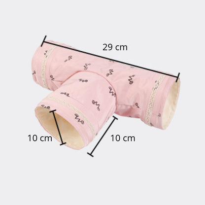 Hamster Spielzeug, Zwei Typen Lustige Tunnel für Hamster und Zwergkaninchen, interaktive Spielzeuge in Pink und Blau