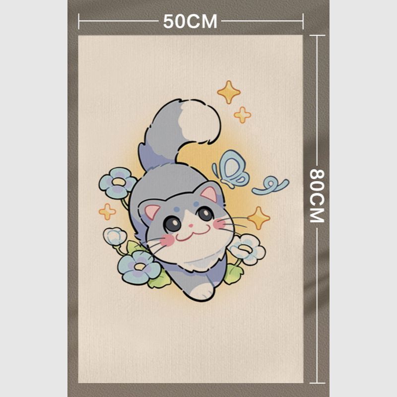 Kratzmatte, Karikatur Katzenmuster, Selbstklebende Kratzmatte für Wände und Gegenstände, Robustes und Abriebfestes