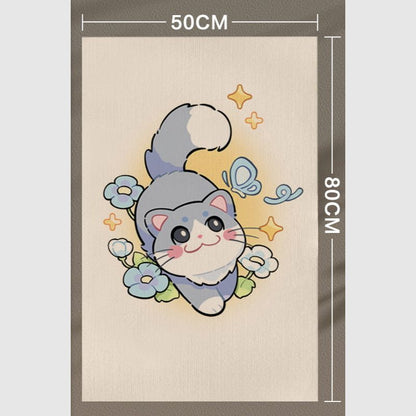 Kratzmatte, Karikatur Katzenmuster, Selbstklebende Kratzmatte für Wände und Gegenstände, Robustes und Abriebfestes