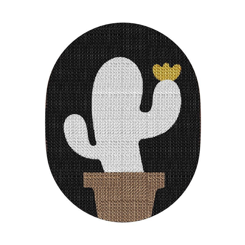 Kratzbrett für Katzen, Kaktus-Design, Wandmontage möglich, Wellpappe, langlebig & sauber, Schwarz oder Weiß