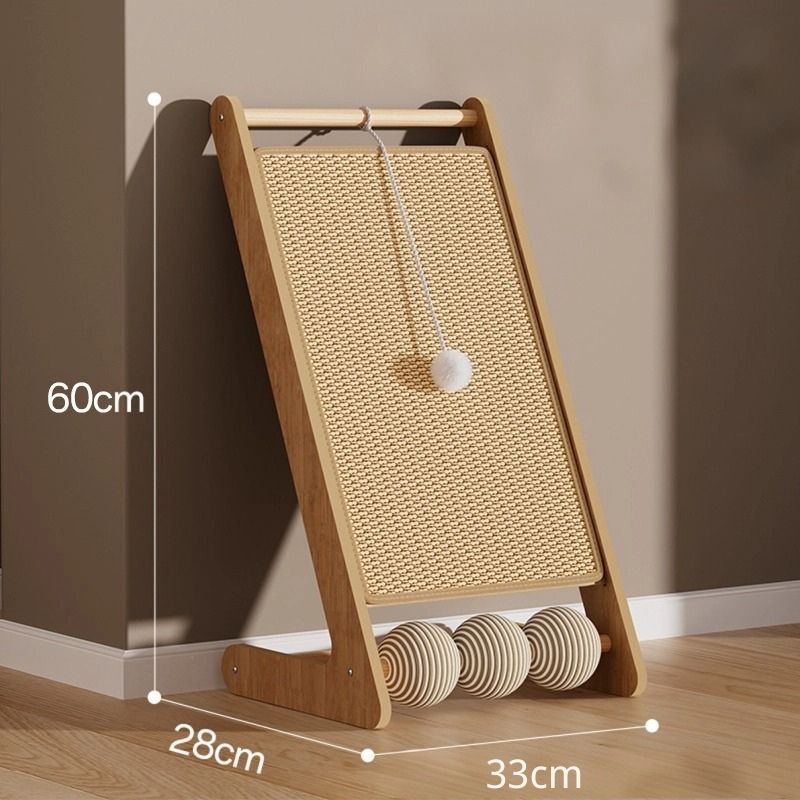 Katze Kratzpappe, Langlebiger Katzenkratzbaum aus Sisal, Platzsparendes Design für kleine Räume und Indoor Katzen