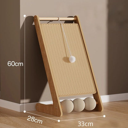 Katze Kratzpappe, Langlebiger Katzenkratzbaum aus Sisal, Platzsparendes Design für kleine Räume und Indoor Katzen