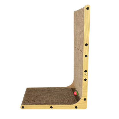 Kratzecken Latzen, L-förmige Katzenkratzbrett, platzsparend im Eckbereich, ideales Kratzmöbel für Katzen