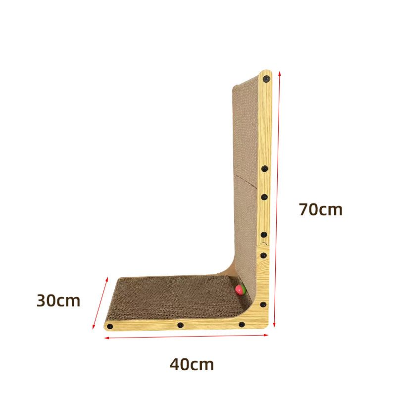 Kratzecken Latzen, L-förmige Katzenkratzbrett, platzsparend im Eckbereich, ideales Kratzmöbel für Katzen