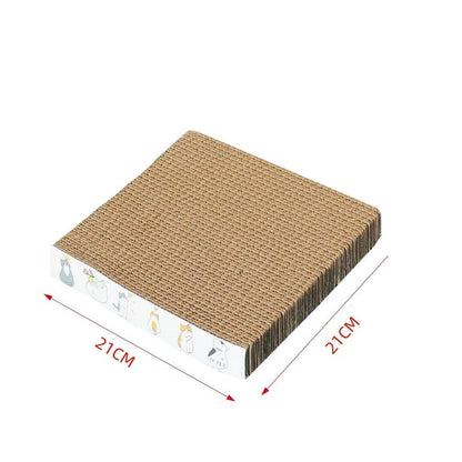 Kratzbrett aus Pappe für Katzen, Wellpappe Katzen Kratzspielzeug, Kratzunterlage in Quadrat oder Rechteck