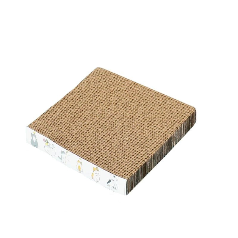 Kratzbrett aus Pappe für Katzen, Wellpappe Katzen Kratzspielzeug, Kratzunterlage in Quadrat oder Rechteck