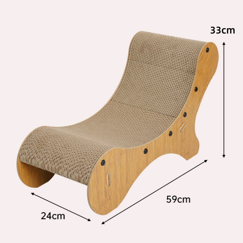 Kratzbrett Katze Pappe, Kratzpappe in Sofa-Form, Robustes Wellpappenmaterial zum Schutz der Katzenkrallen