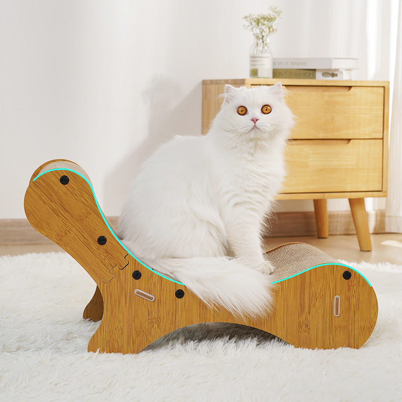 Kratzbrett Katze Pappe, Kratzpappe in Sofa-Form, Robustes Wellpappenmaterial zum Schutz der Katzenkrallen