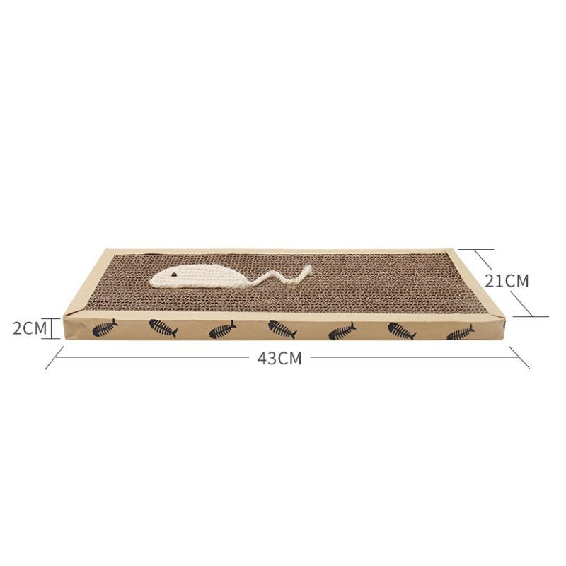 Kratzpappe für Katzen, Katzen Spielzeug aus Sisal, Katzen Kratzbrett mit süßem Design, 43cmx21cmx2cm