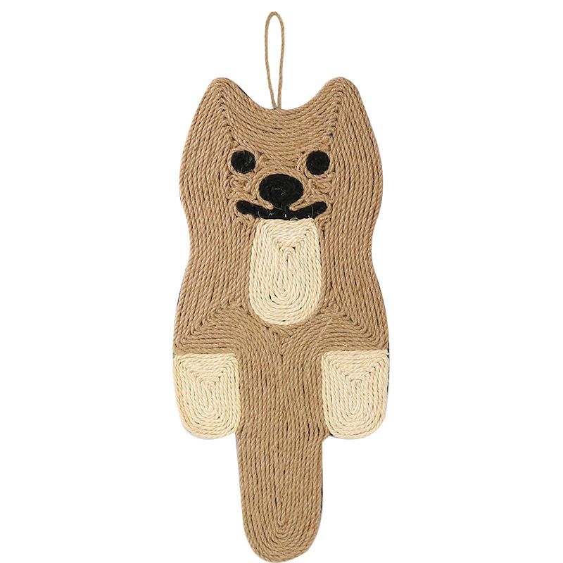 Kratzbrett Wand, Kratzmatte für Katzen aus Sisal, Zwei Designs zur Auswahl: Maus und Katze, Katzenkratzschutz für Sofa Teppich