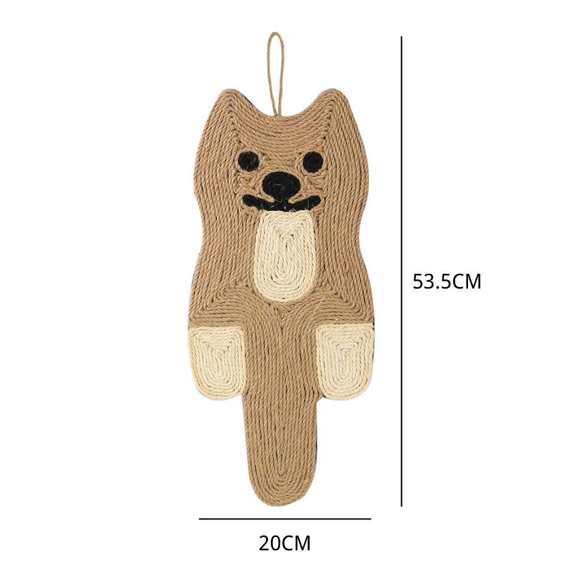 Kratzbrett Wand, Kratzmatte für Katzen aus Sisal, Zwei Designs zur Auswahl: Maus und Katze, Katzenkratzschutz für Sofa Teppich