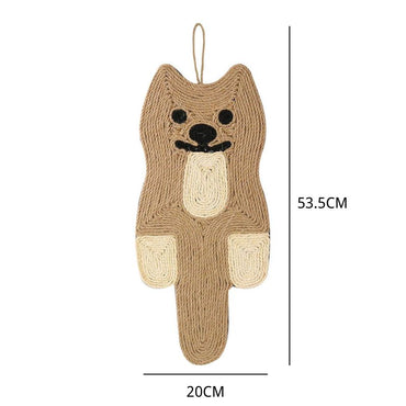 Kratzbrett Wand, Kratzmatte für Katzen aus Sisal, Zwei Designs zur Auswahl: Maus und Katze, Katzenkratzschutz für Sofa Teppich