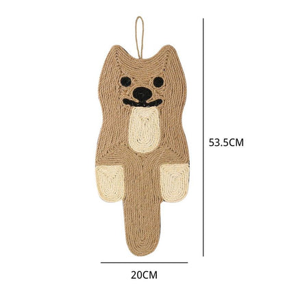 Kratzbrett Wand, Kratzmatte für Katzen aus Sisal, Zwei Designs zur Auswahl: Maus und Katze, Katzenkratzschutz für Sofa Teppich