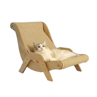 Kratzmöbel Katze, Katzenkratzplatte im Liegesessel-Design, Robuste und langlebige, Geeignet für Katzen bis 10 Kilogramm
