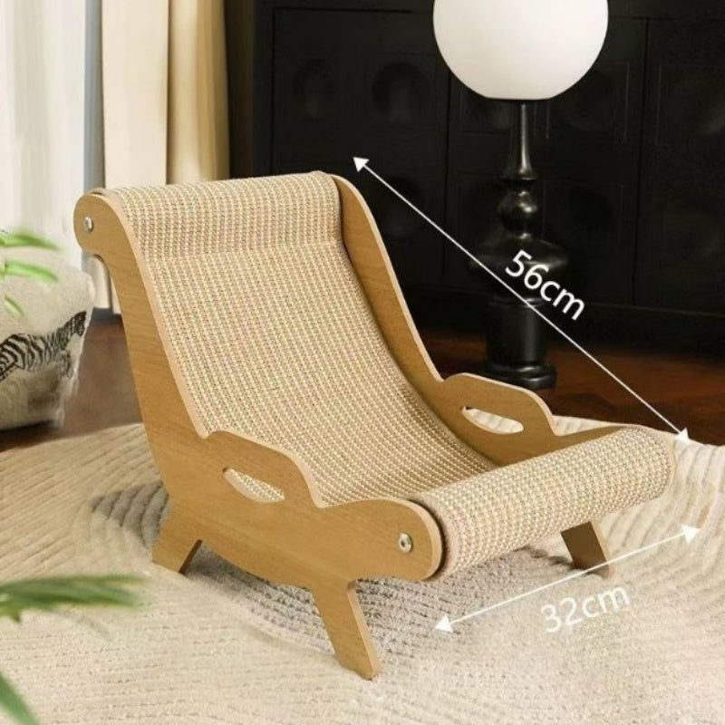 Kratzmöbel Katze, Katzenkratzplatte im Liegesessel-Design, Robuste und langlebige, Geeignet für Katzen bis 10 Kilogramm