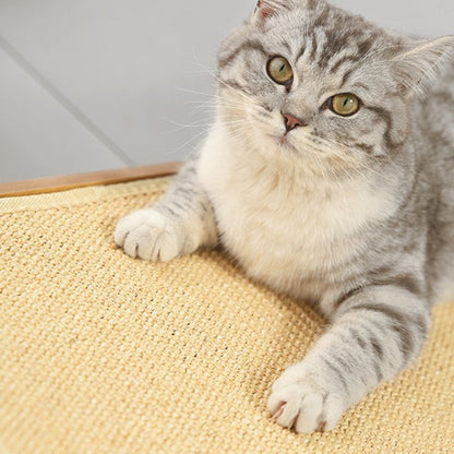 Katze Kratzbrett, Dreieckiges Katzenkratzbrett aus Sisal, Langlebiges bietendes Kratzspielzeug für Katzen, 57 x 29 x 37,5 cm