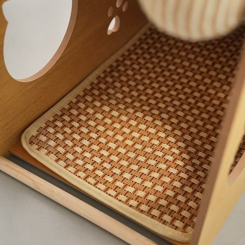 Katze Kratzbrett, Dreieckiges Katzenkratzbrett aus Sisal, Langlebiges bietendes Kratzspielzeug für Katzen, 57 x 29 x 37,5 cm