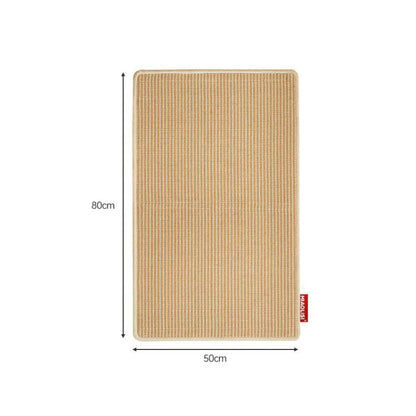 Kratzteppich Katze, Katzenkratzteppich aus Jute, atmungsaktiv und kühl, mit Sisalball-Anhänger für zusätzlichen Spaß