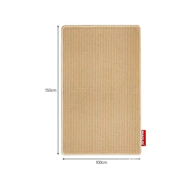 Kratzteppich Katze, Katzenkratzteppich aus Jute, atmungsaktiv und kühl, mit Sisalball-Anhänger für zusätzlichen Spaß