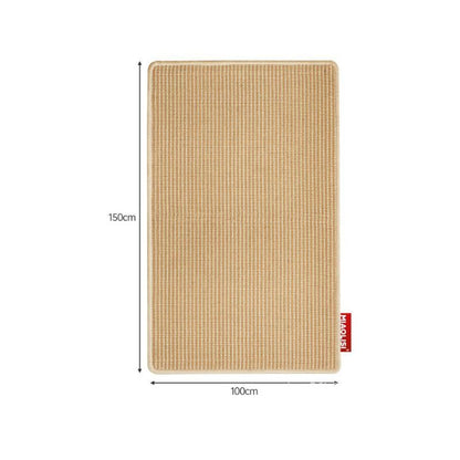 Kratzteppich Katze, Katzenkratzteppich aus Jute, atmungsaktiv und kühl, mit Sisalball-Anhänger für zusätzlichen Spaß