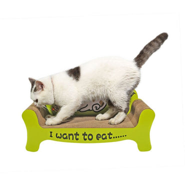 Kratzbrett für Katzen, Katze Sofa Kratzen, Grün Katzenkratzmöbel , große Fläche zum Kratzen und Entspannen