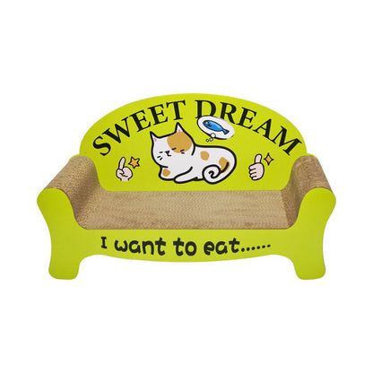 Kratzbrett für Katzen, Katze Sofa Kratzen, Grün Katzenkratzmöbel , große Fläche zum Kratzen und Entspannen