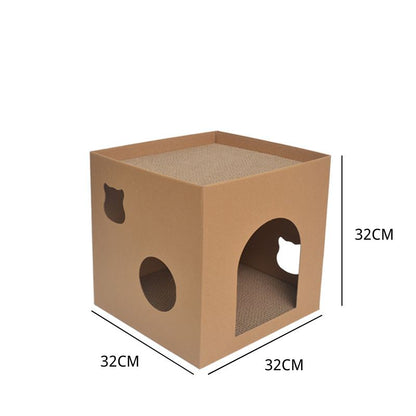 Katzen Kratzpappe, Kratzbrett aus Pappe für Katzen, Stehendes Kratzmöbel aus Wellpappe für Kratzen und Entspannen