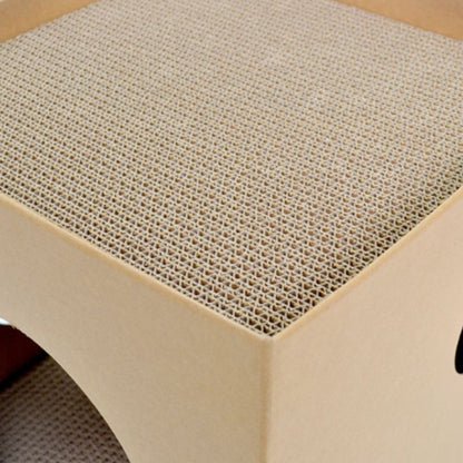 Katzen Kratzpappe, Kratzbrett aus Pappe für Katzen, Stehendes Kratzmöbel aus Wellpappe für Kratzen und Entspannen