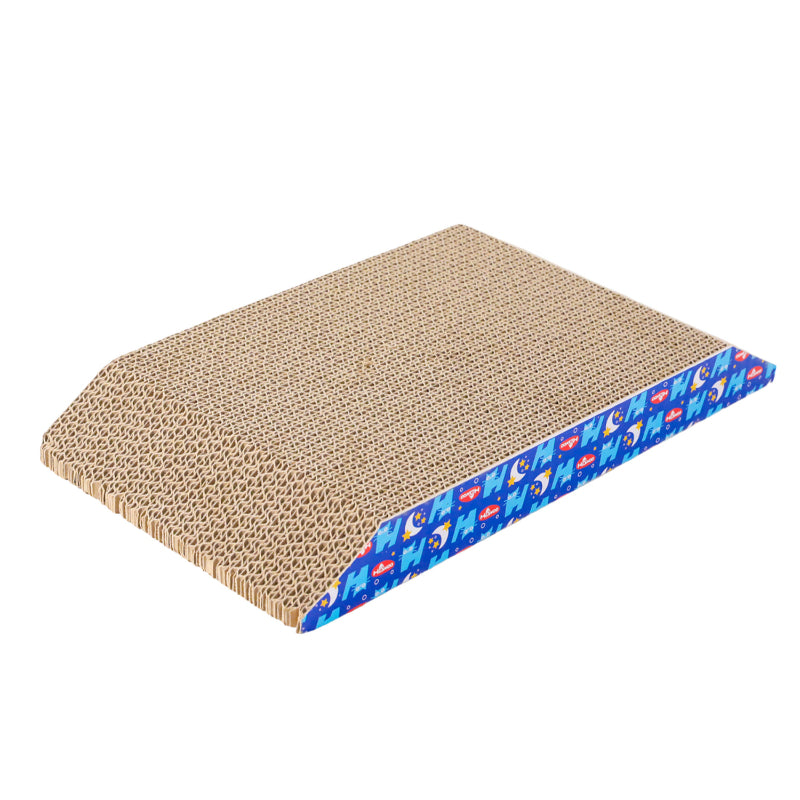 Kratzbrett für Katzen, Trapezwellpappe, Hilfreicher und langlebiger Kratzbaum für Ihre Katze, Kommt mit Katzenminzepulver