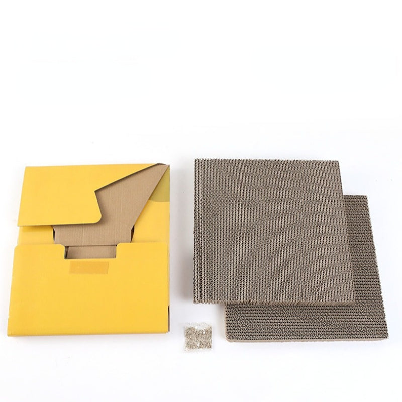 Katzen Kratzpappe, Pappe Kratzbrett für Katzen, Kann für Katzen unter 6 kg verwendet werden, Käsebox Thema, Abnehmbares Katzenbett