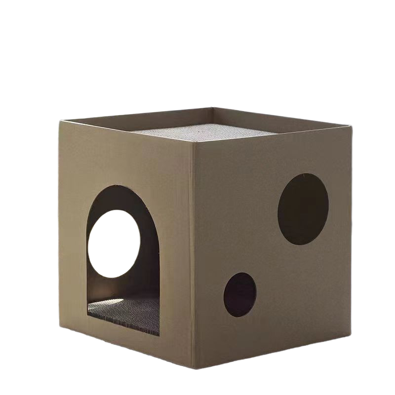 Kratzbrett für Katzen, Pappe, Quadratisches Extra groß, langlebig Wellpappe, Katzenhöhle spielen und Ausruhen