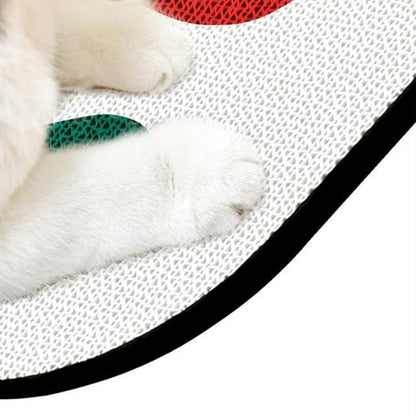 Katze Kratzpappe, Bunte Katzen Kratzmatte aus Wellpappe mit Cartoon-Motiven, Strapazierfähige Katzenspielzeug