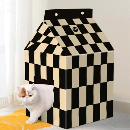 Kratzbrett für Katzen, aus Wellpappe, Drei Designs, Vielfältige für Spiel und Entspannung, Perfekt für Katzen jeden Alters (1 Stück)