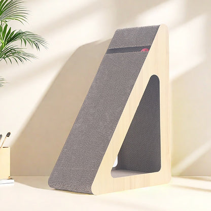 Katzen Kratzpappe, Schwarze, Orange, Holz, 3D Dreiecksform, Mit Löchern Zum Durchkriechen, Glocken Versuchung