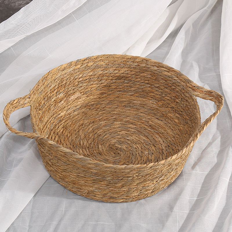 Katzen Kratzpappe, Rattan Katzenbett Weben, Strapazierfähiges Nylonseil, Geeignet für alle Jahreszeiten, Zufällige Farbe