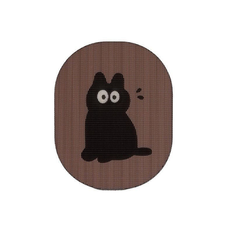 Kratzwand für Katzen, Katzenkratzbrett mit lustigen Cartoon-Mustern, aus Wellpapier, die Wandbefestigung, zum Kratzen und Dehnen