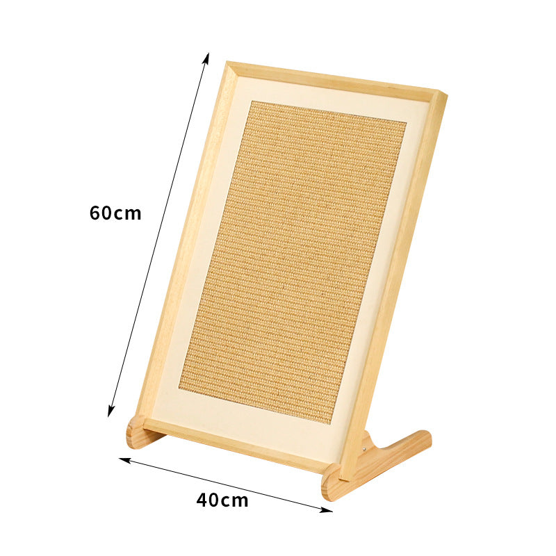 Kratzbrett für Katzen, Kratzecke für Katzen, Vertikaler L-Typ, Sisal-Katzenkratzbrett im Blockhausstil, Eckdekorationsmalerei