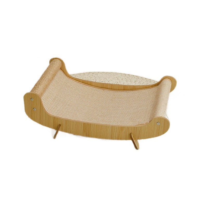 Katzenbett, Katzenspielzeug interaktiv, Katzenkratzbrett & Liegefläche in einem, U-Form zum Liegen für Katzen