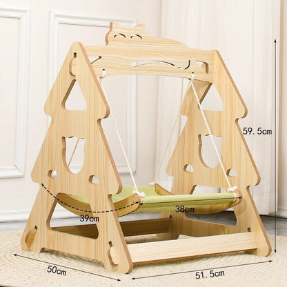 Katzenbett für Katzenliebhaber, Wackelnde Katzenhängematte & Katzenliege für Komfort, Stabil und Sicher