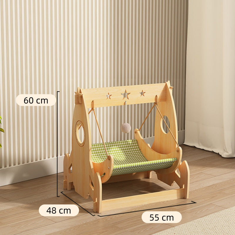 Katzenbett, Wackelnde Katzenhängematte & Katzenliege für Komfort, Stabil und Sicher