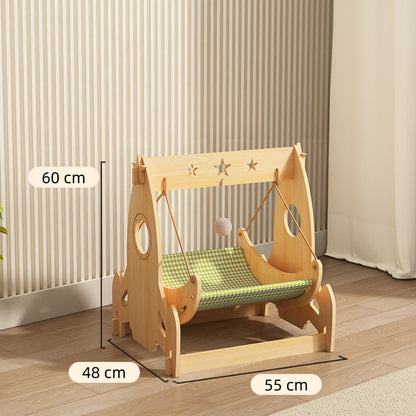 Katzenbett, Wackelnde Katzenhängematte & Katzenliege für Komfort, Stabil und Sicher