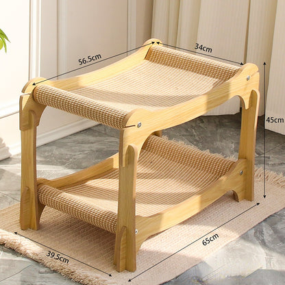 Katzenbett, Katzenbett für 2 Katzen, Katzenbett mit Kratzbaum, Hochwertige Materialien & modernes Design