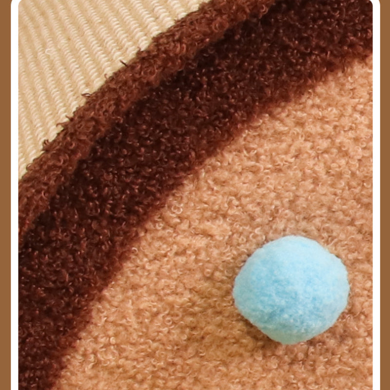 Kratzbrett für Katzen, Kuchenrollen-Design, Winterkatzenbett dicke Unterlage, mit gemütlichem Ruhebereich & Zugang