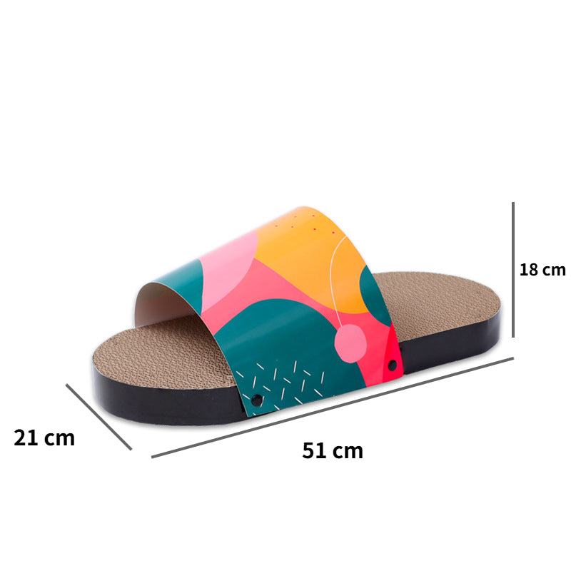 Katzen Kratzpappe, Schlapfen-Design, Robuste, für mittelgroße und kleine Katzen, Bietet Spiel- und riesige Kratzfläche